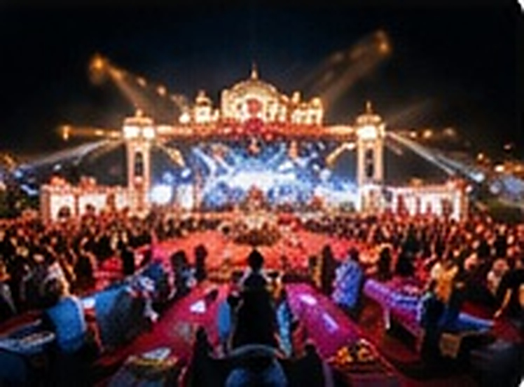 Large illuminated celebration event