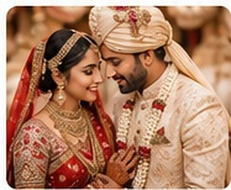 Bride and groom portrait