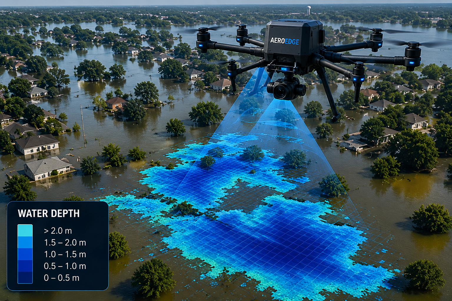 Drone flood assessment mapping