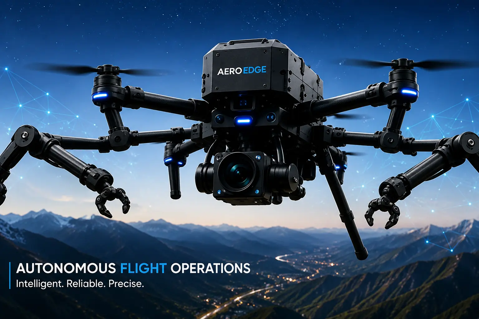 Robotic drone solutions by AERO Edge, a drone technology company in India
