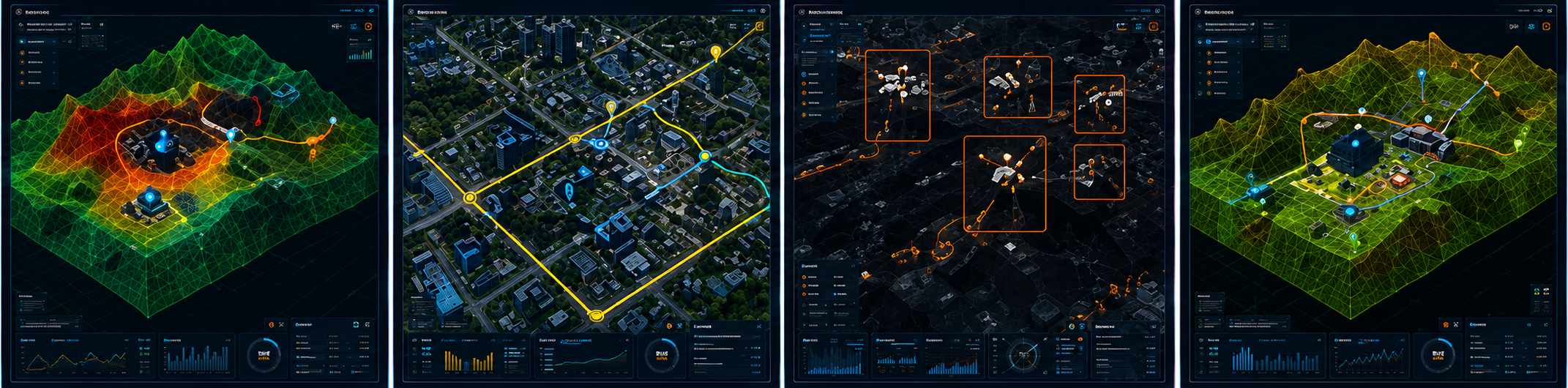 Aerial analytics and mapping thumbnails